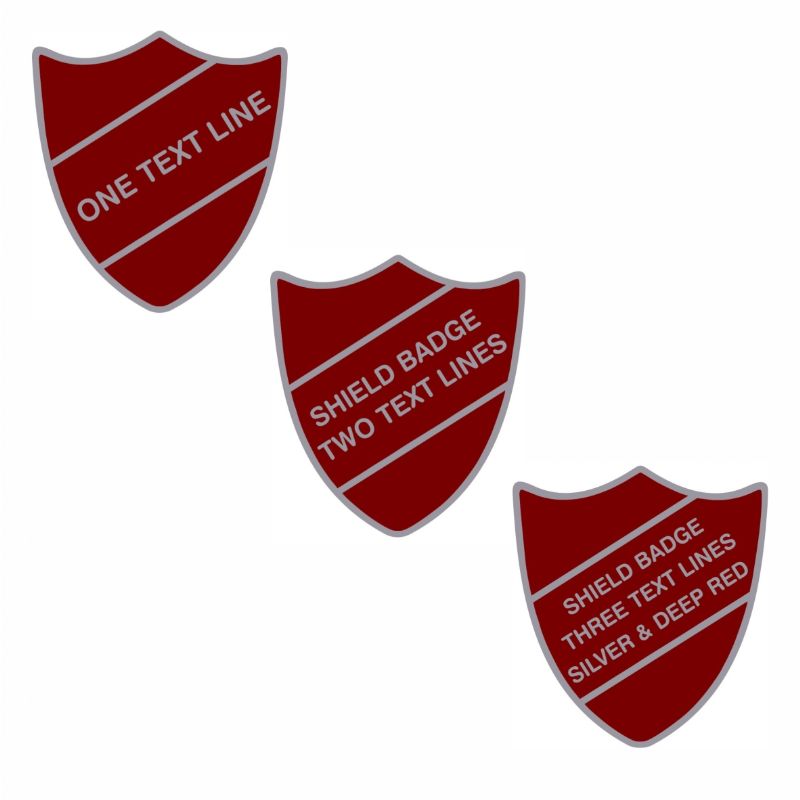 Custom Text Shield Badge
